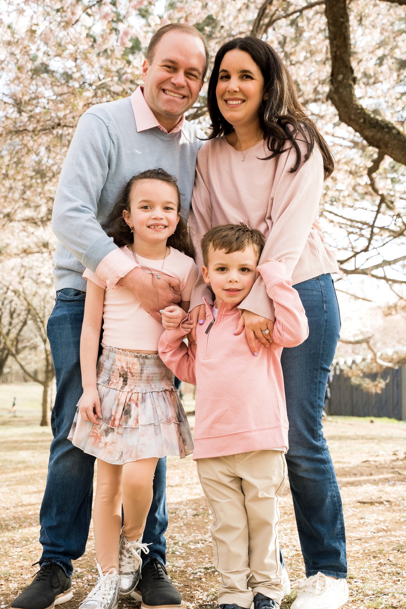 Family portrait outdoors